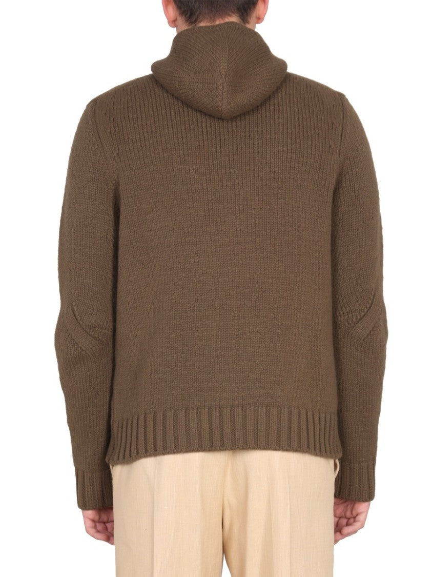 Bottega Veneta Textured Jersey Sweatshirt With Hood And Ribbed Cuffs