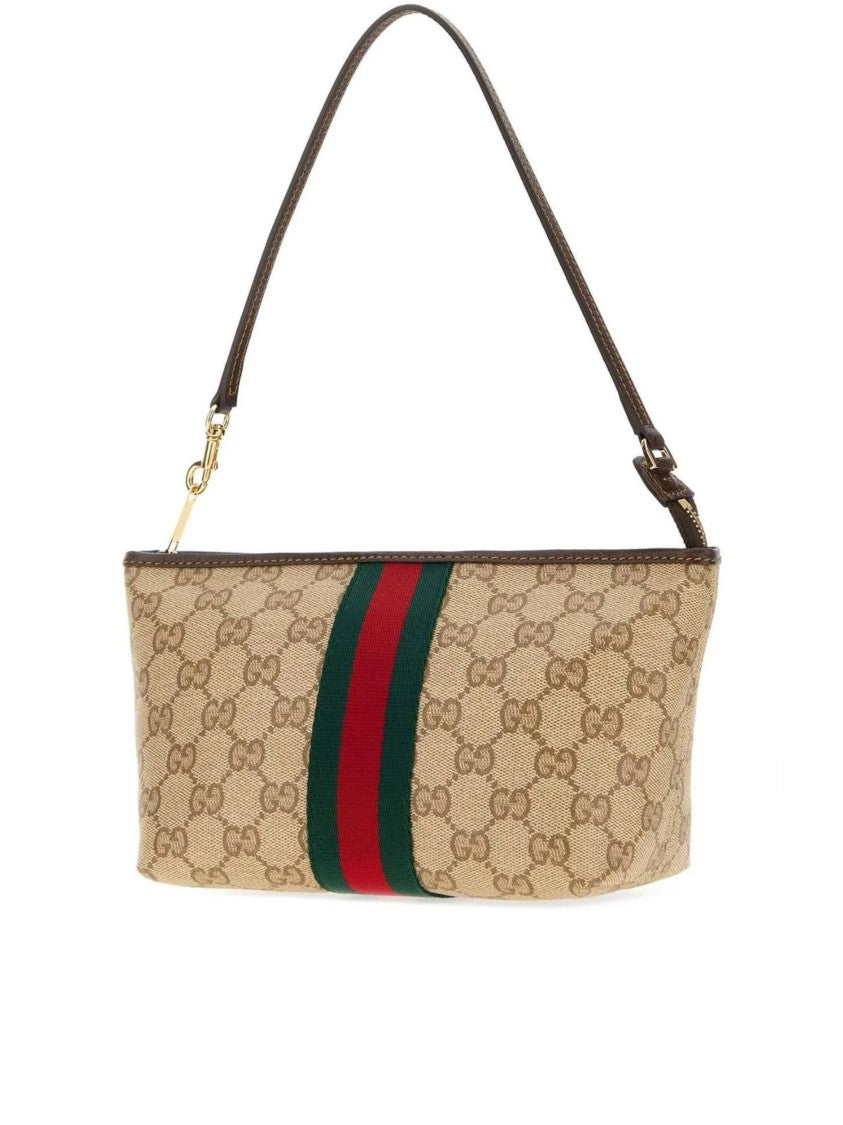 Gucci Beige Pouch Gg Canvas Bag
