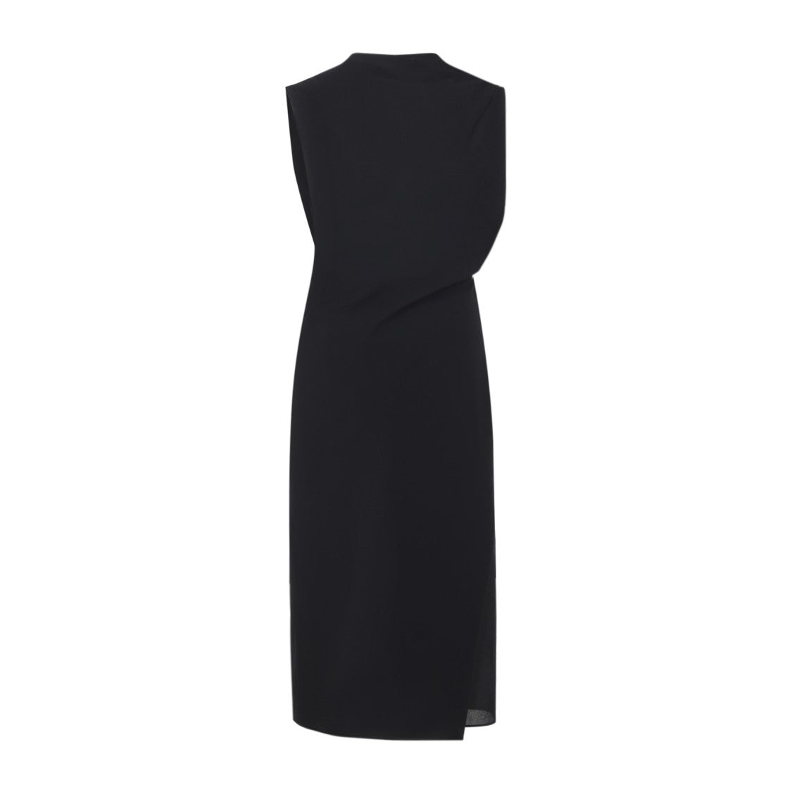 Jacquemus The Drap Black Cotton Midi Dress