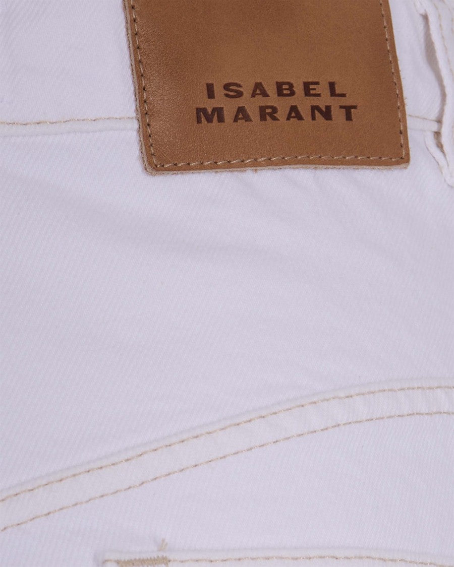 Isabel Marant High-Waisted Wide-Leg Cotton Denim Jeans