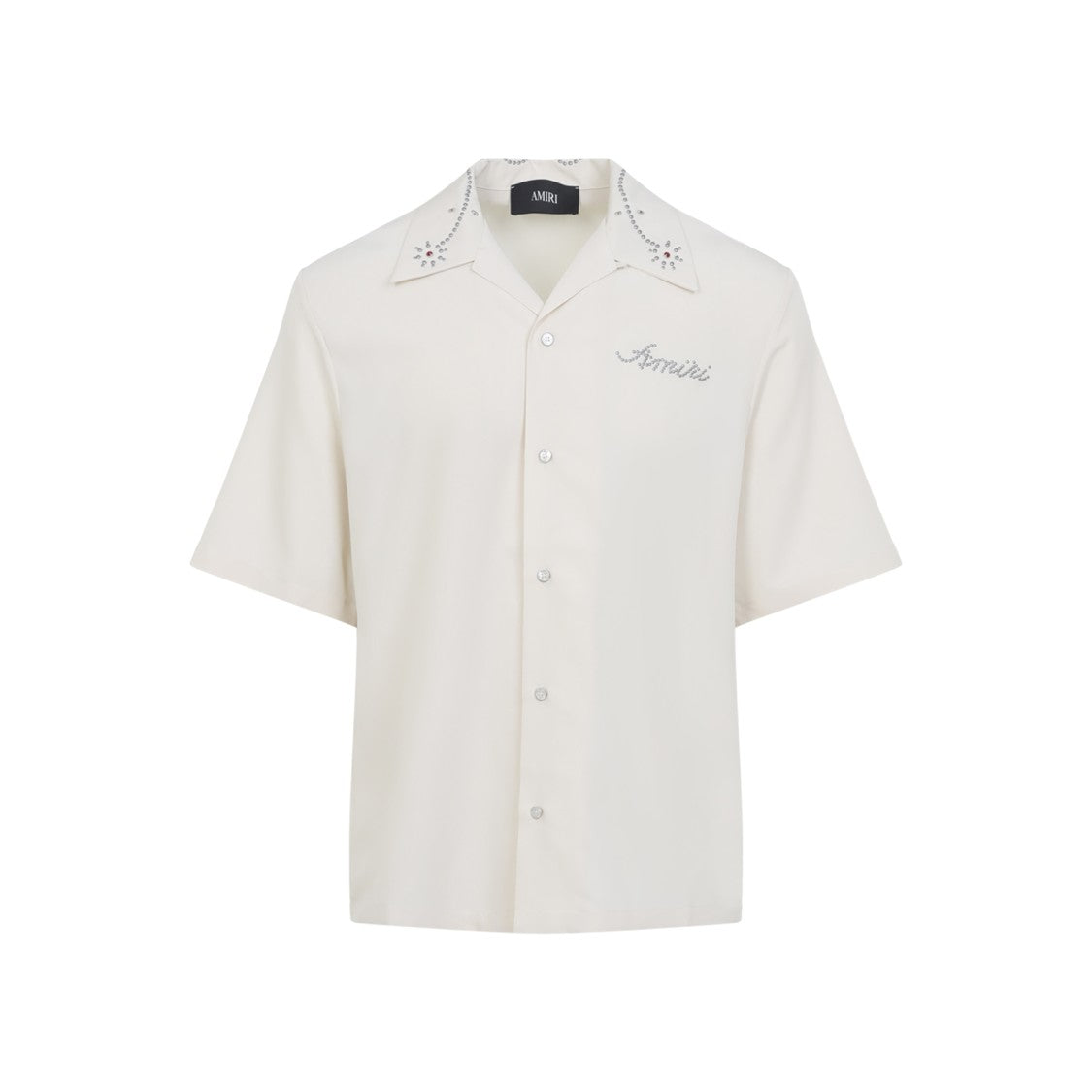Amiri Casual Short-Sleeve Shirt With Studded Collar And Script Detail