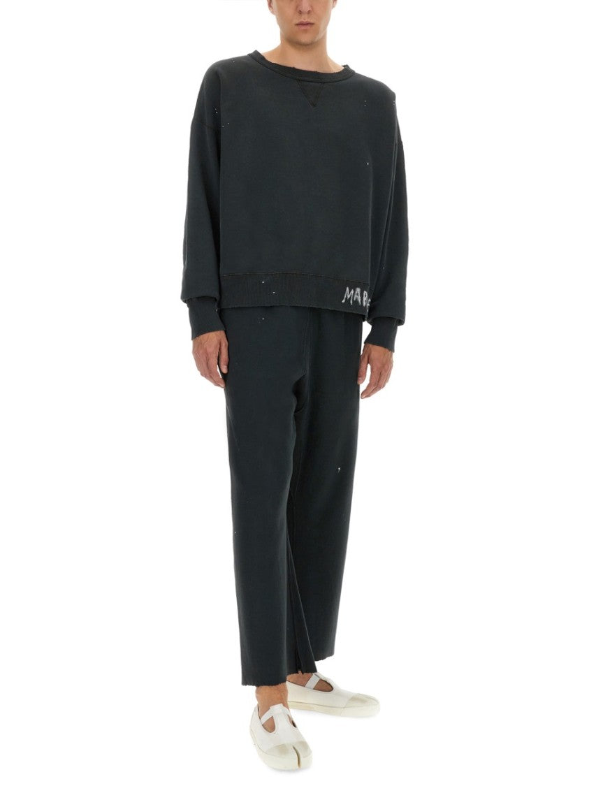 Maison Margiela Relaxed-Fit Cotton Pants With Distressed Hem