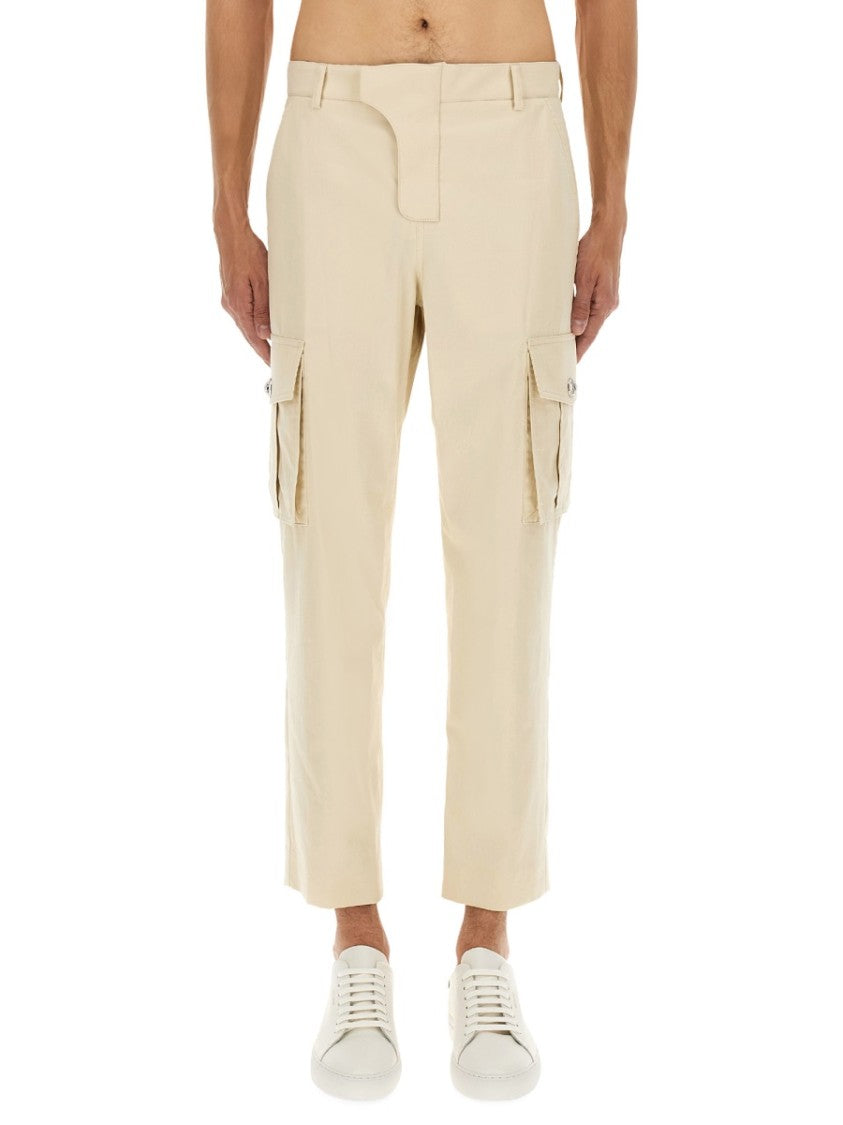 Balmain Tailored Straight Leg Cotton Cargo Pants