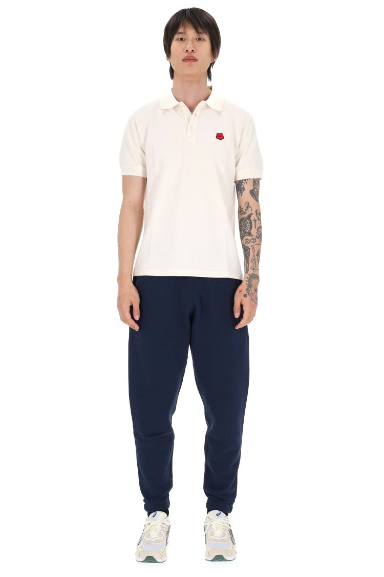 Kenzo Slim Boke Flower Cotton Piquet Polo Shirt