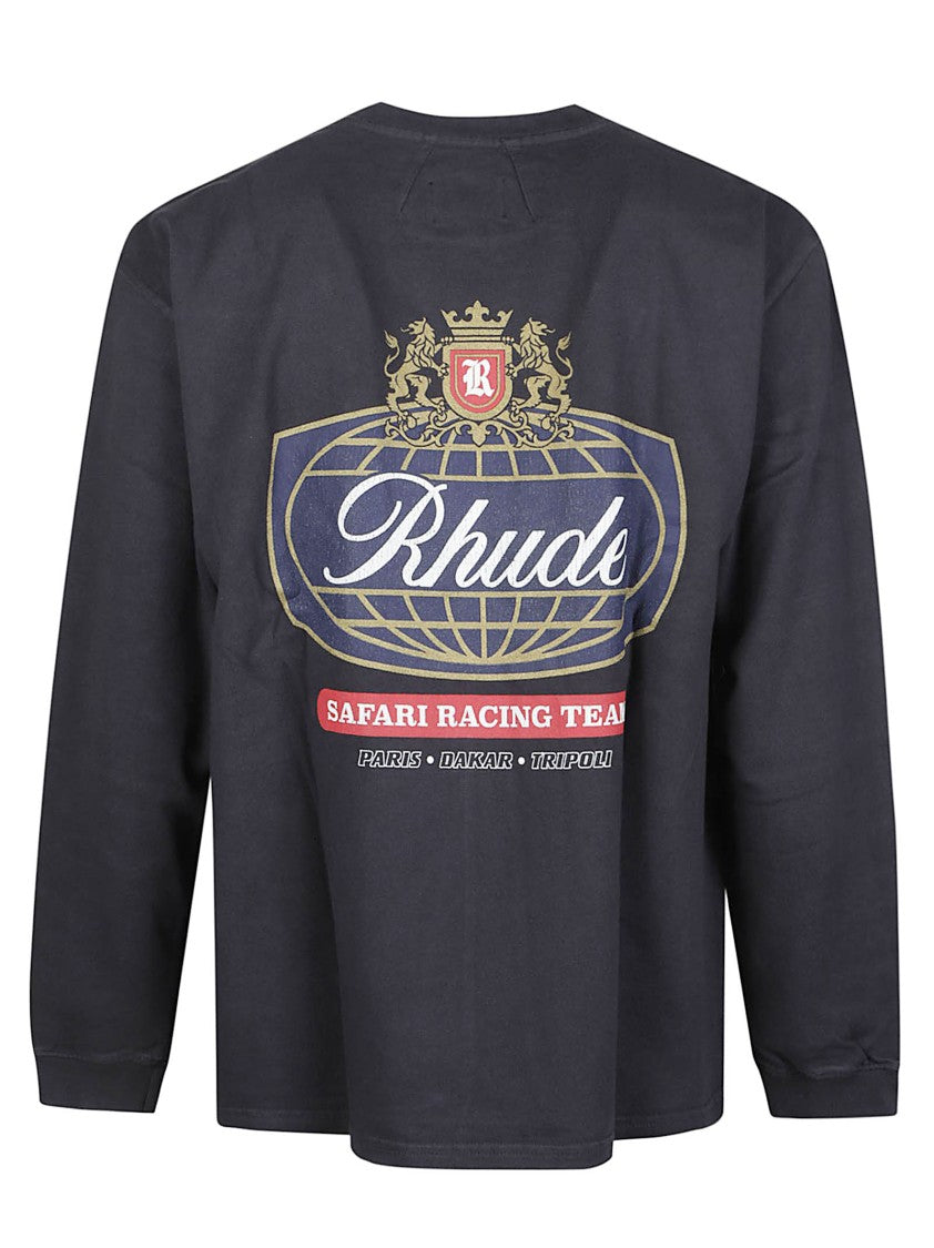 Rhude Safari Crest Long-Sleeve Cotton T-Shirt
