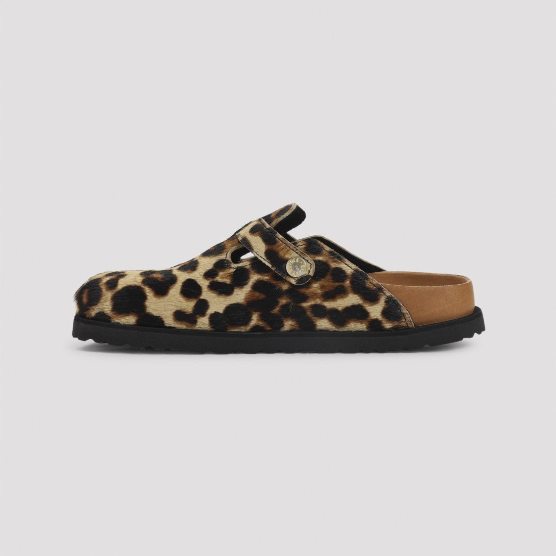 Birkenstock 1774 Boston Leopard Calf Hair Mules