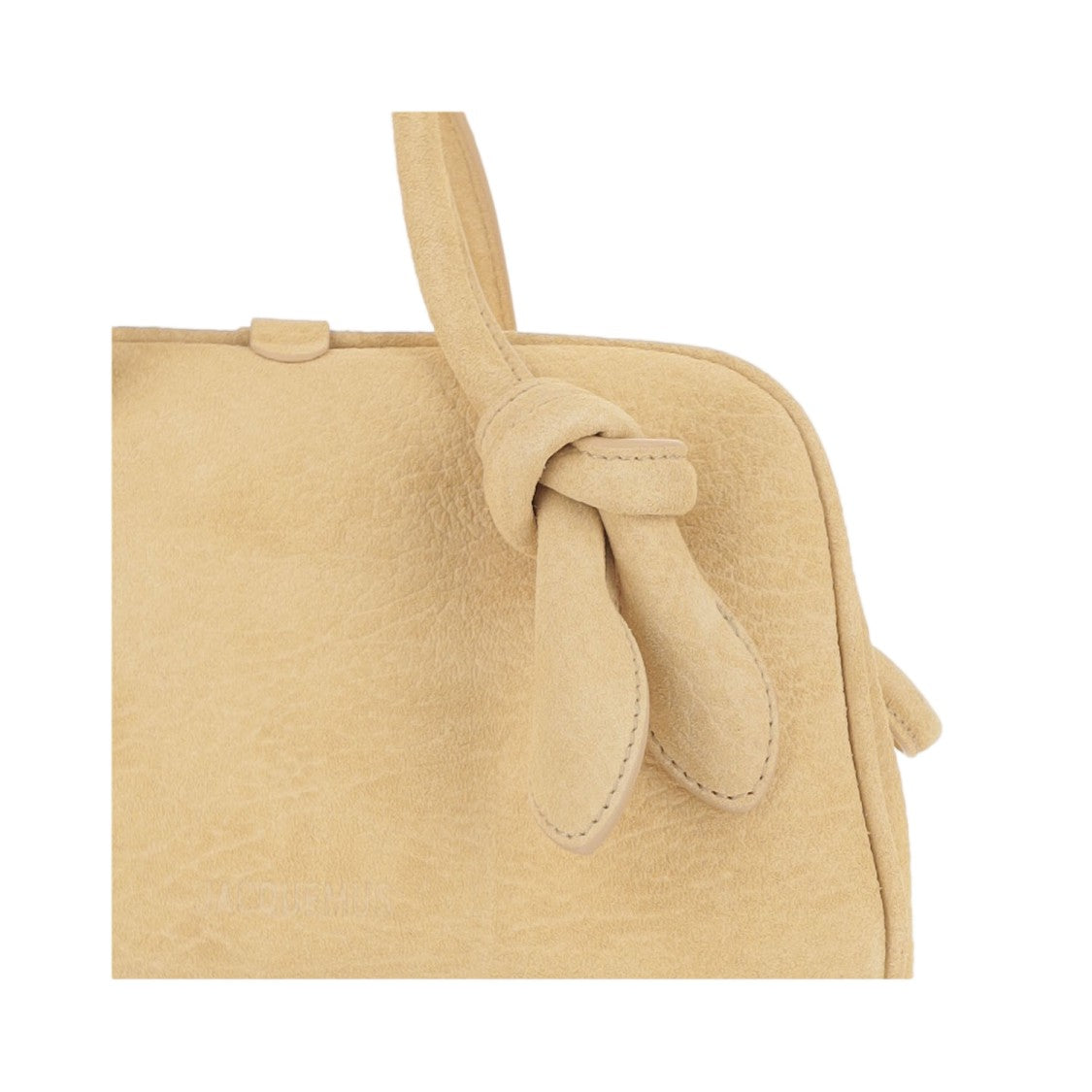 Jacquemus Yellow Il Piccolo Turismo Bow Detail Suede Tote Bag
