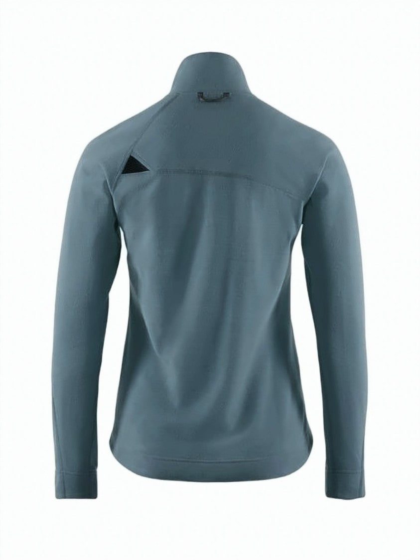 Klattermusen High-Collar Activewear Top With Zipper And Curved Hem