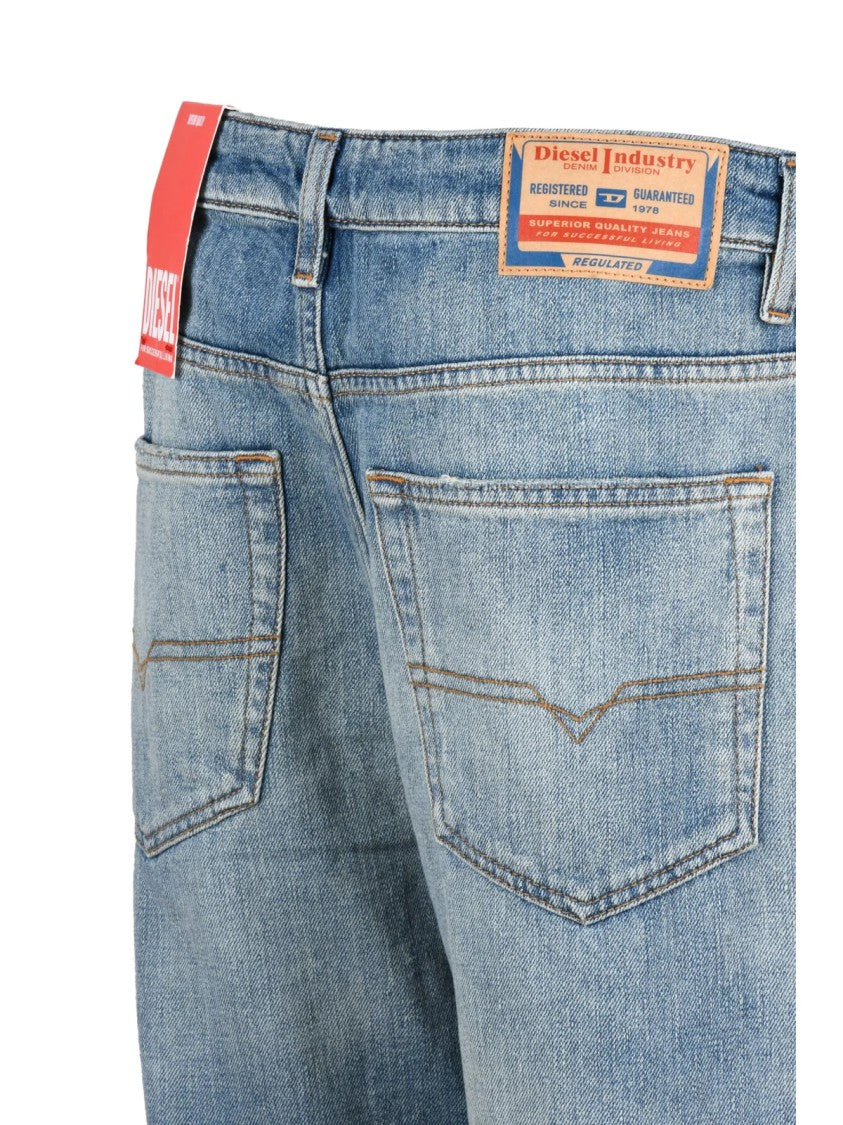 Diesel Light Blue Cotton D-Reggy Loose Jeans
