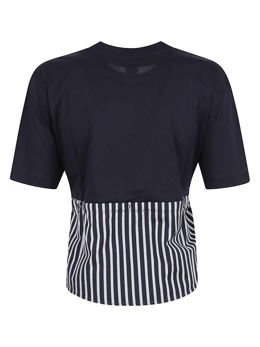 Patou Unique Striped Hem T-Shirt With Cinched Waist
