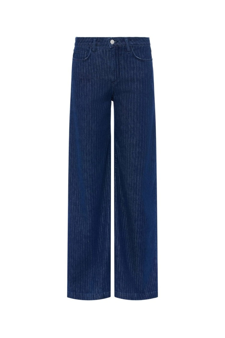 L'agence Black Cotton-Blend Wide-Leg Pants