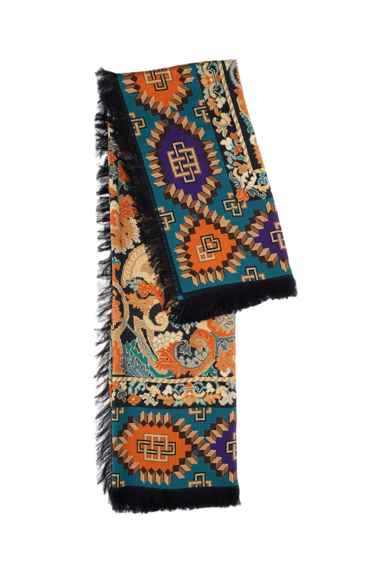 Pierre-Louis Mascia Vibrant Multicolour Scarf With Intricate Pattern