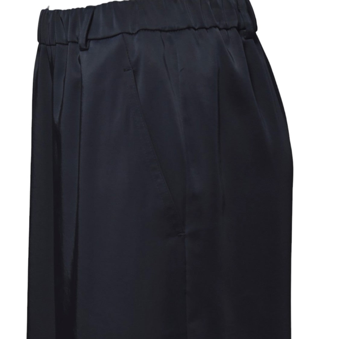 Aspesi Midi Skirt In Blue Satin