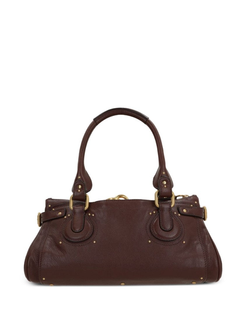 Chloé Black Grained Water Buffalo Leather Paddington Bag