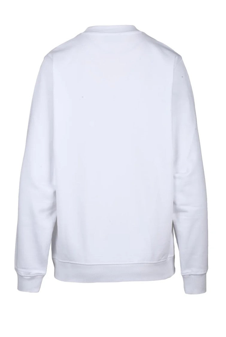 Diesel White Metallic Cotton Sweatshirt
