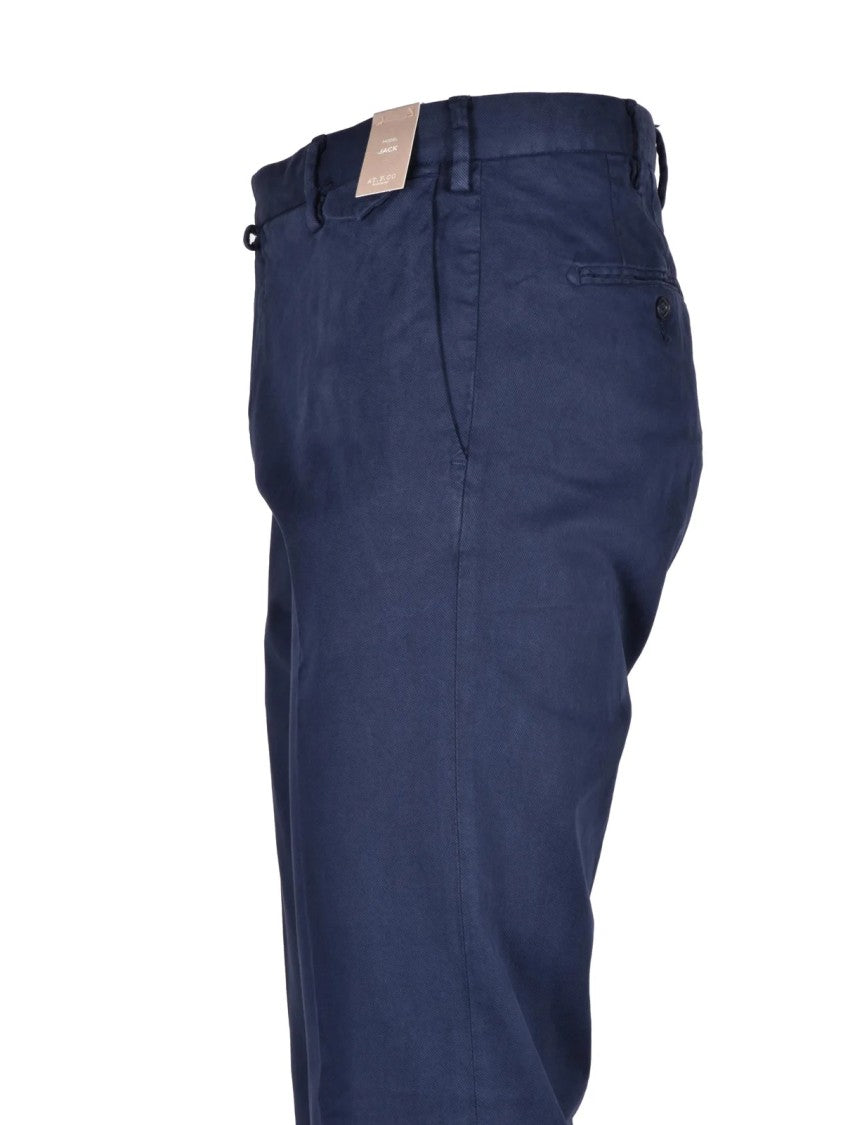 At.P.Co Blue Stretch Cotton-Blend Pants