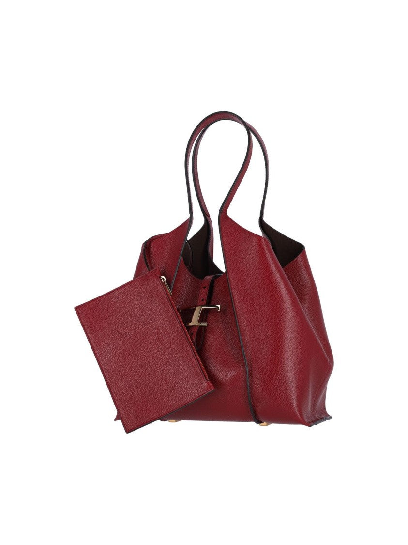 Tod's "T Timeless" Small Tote Bag Red