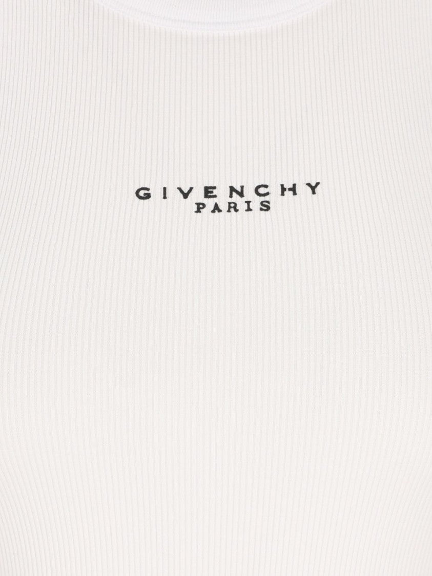 Givenchy White Silk And Nylon Classic Top