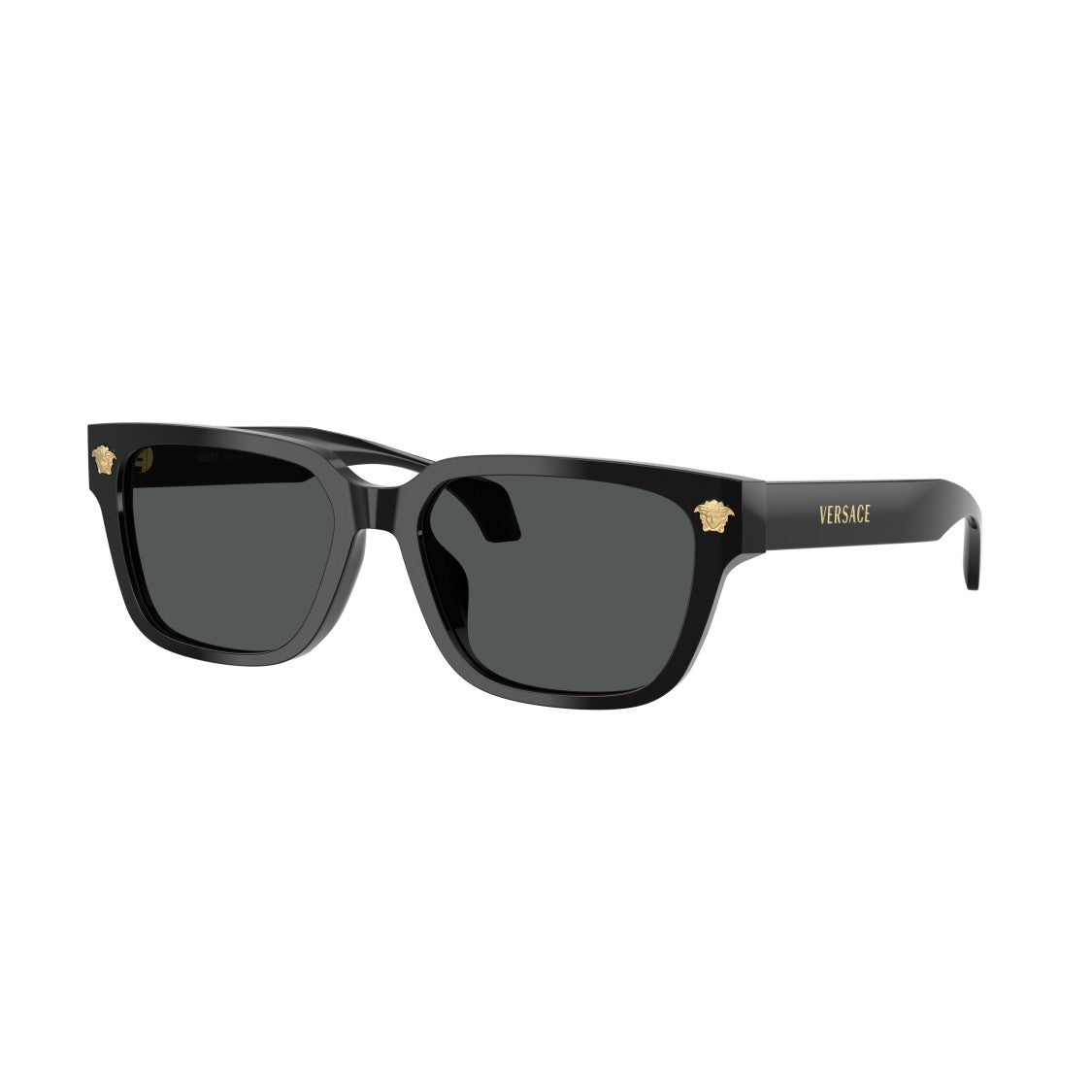 Versace 0Ve4513d Bold Black Rectangular Acetate Sunglasses