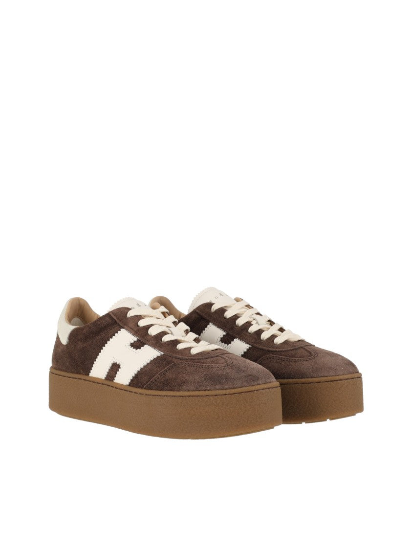 Hogan Brown Suede H698 Low-Top Sneakers