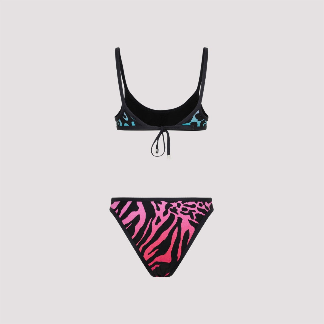 The Attico Multicolor Animalier Bikini