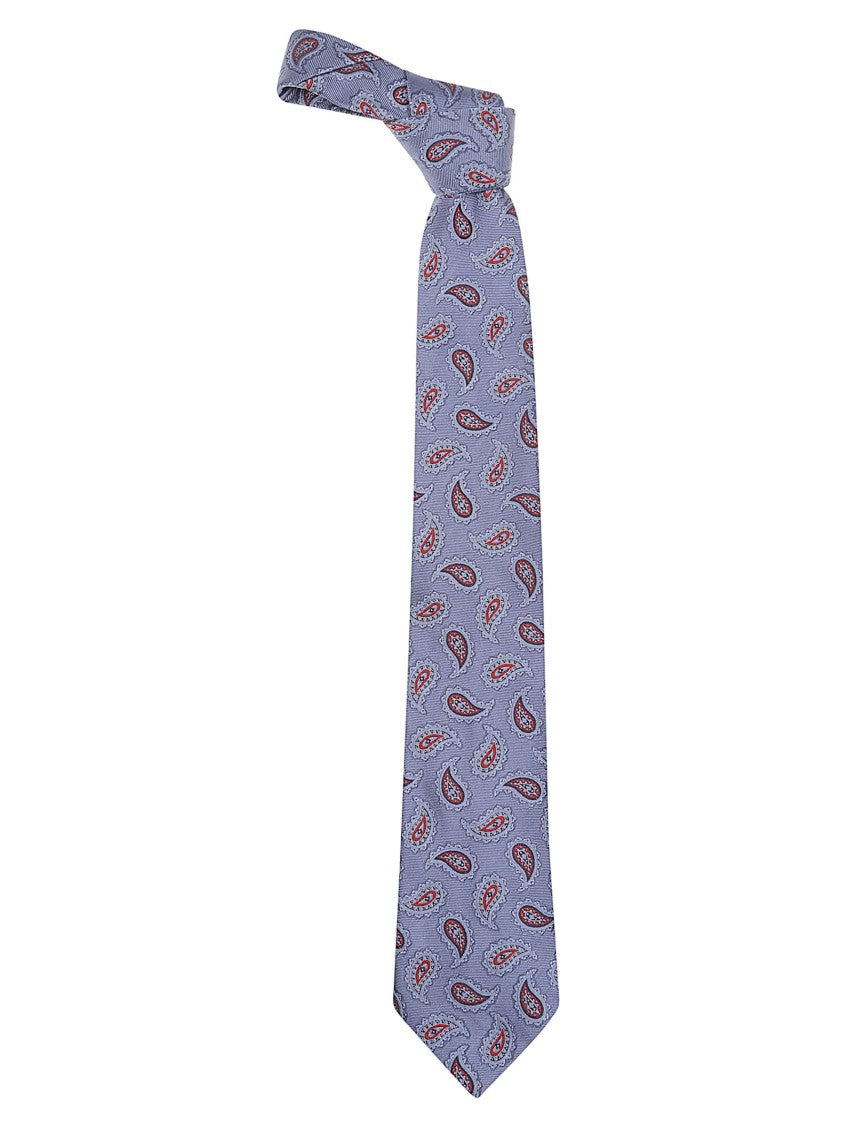 Etro Floral Paisley Pattern Silk Tie
