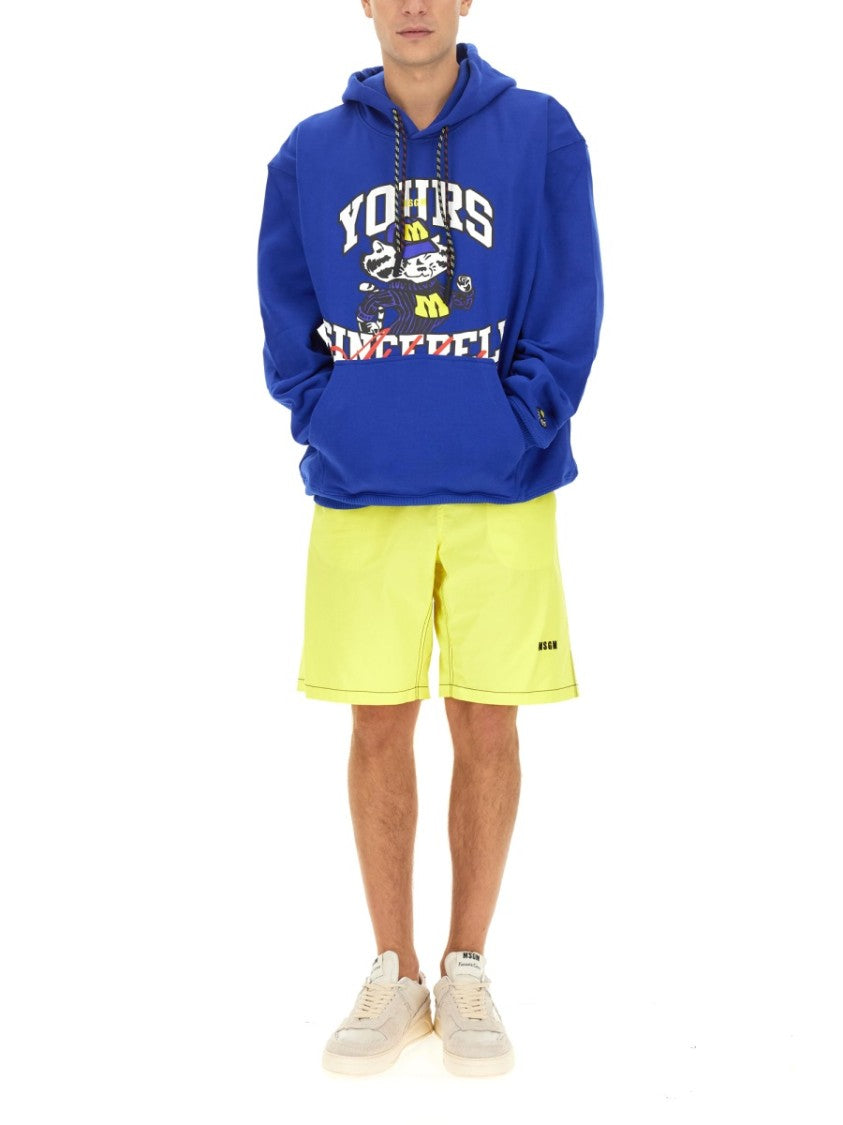 Msgm Graphic Logo Sweatshirt