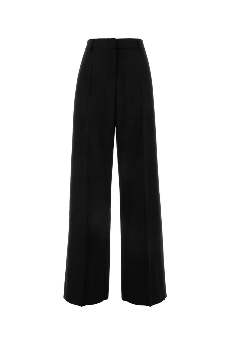 Valentino Garavani Black Wool Wide-Leg Pant