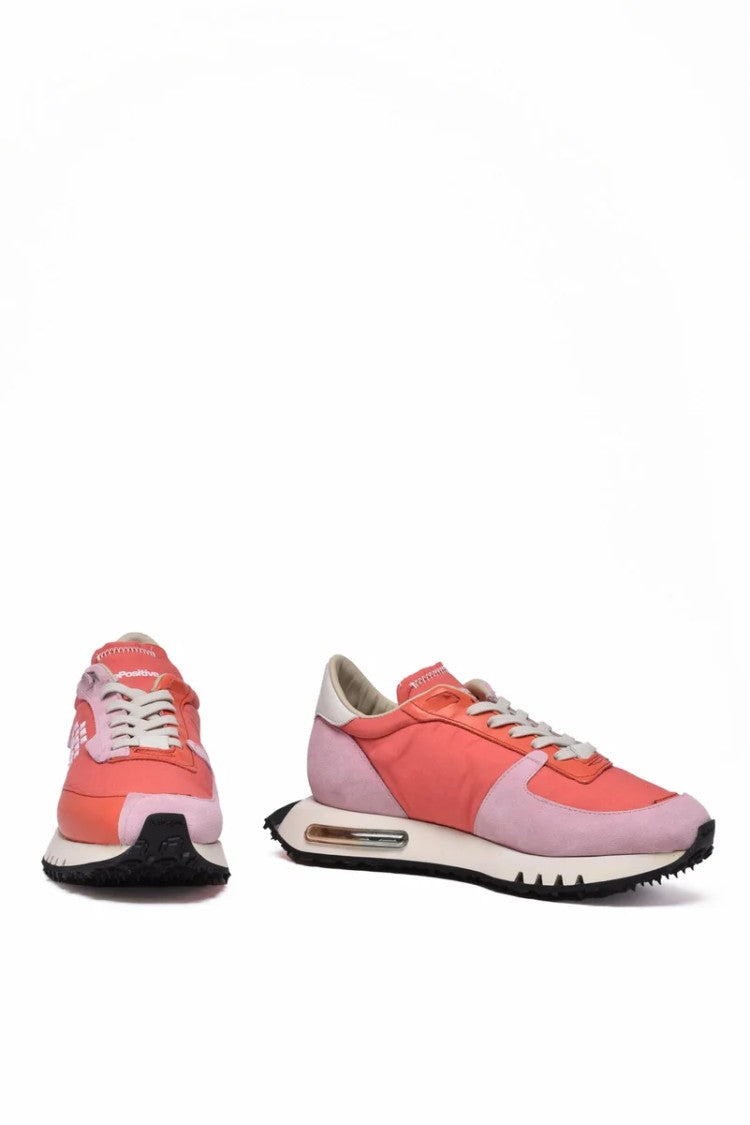 Be Positive Leather/Polyester Sneakers - Red