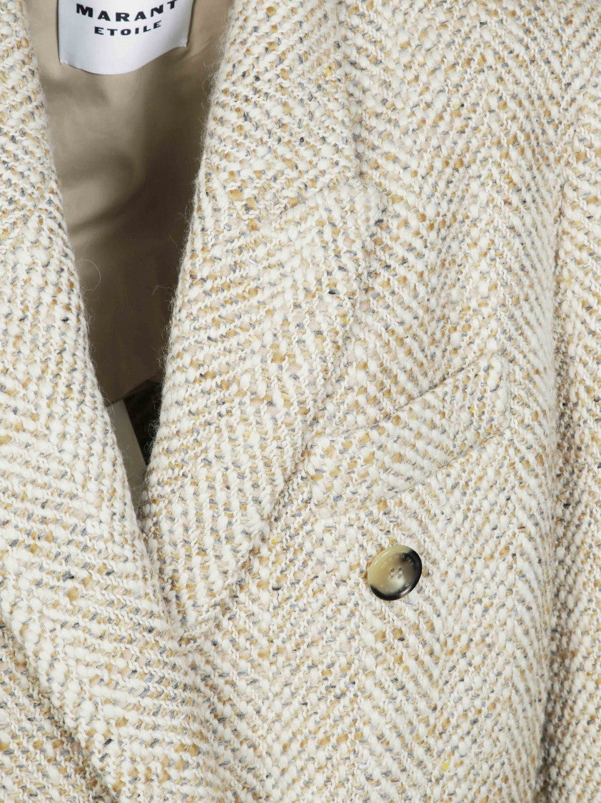Isabel Marant Pilda-Gb Double-Breasted Herringbone Coat
