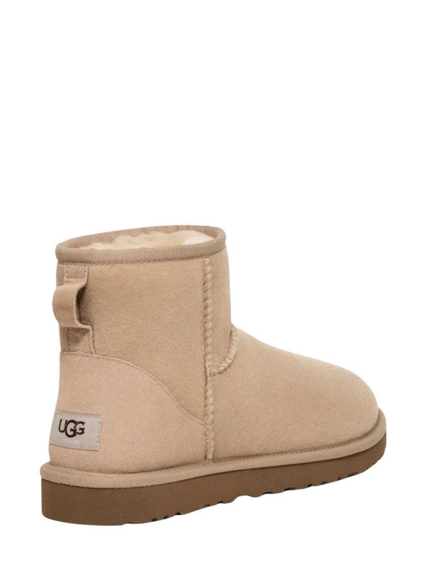 Ugg Beige Plush Lined Suede Ankle Boots