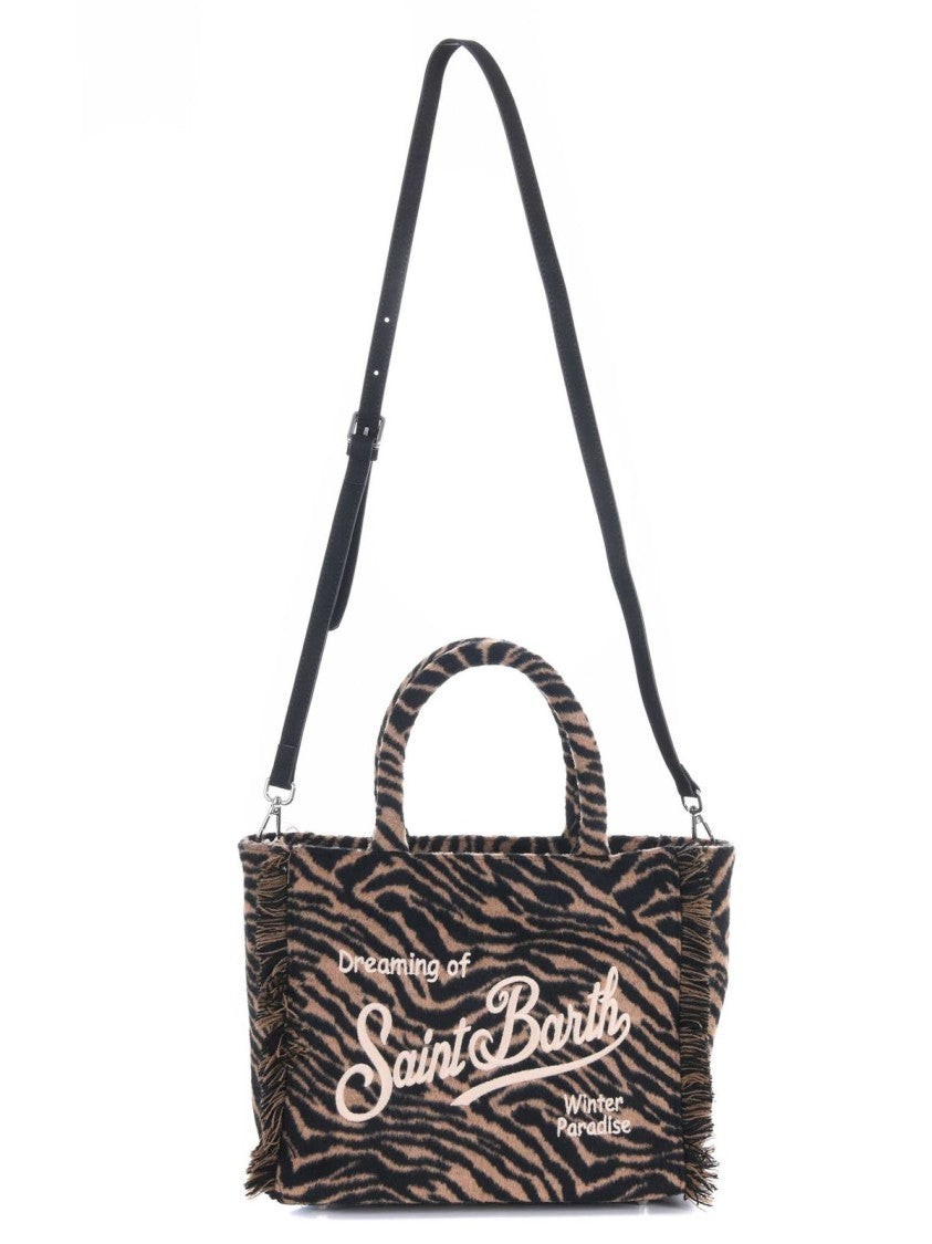 Mc2 Saint Barth Large Tiger Stripe Tote Bag