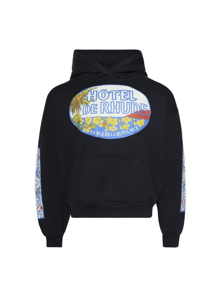 Rhude Hotel Hoodie Vintage Blue