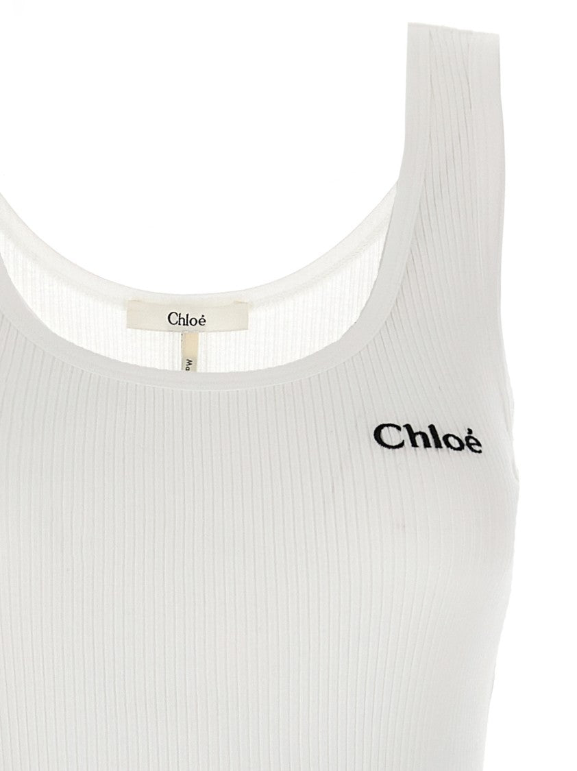 Chloé Logo Embroidery Top