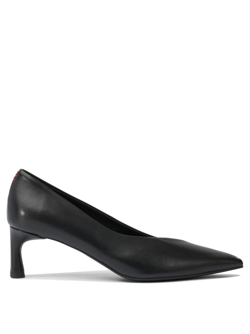 Halmanera Pointed Toe Heeled Shoes With Flared Mid-Height Heel