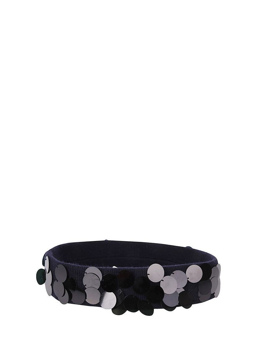 Extreme Cashmere Cashmere Belt With Sequins And Embroidered Logo