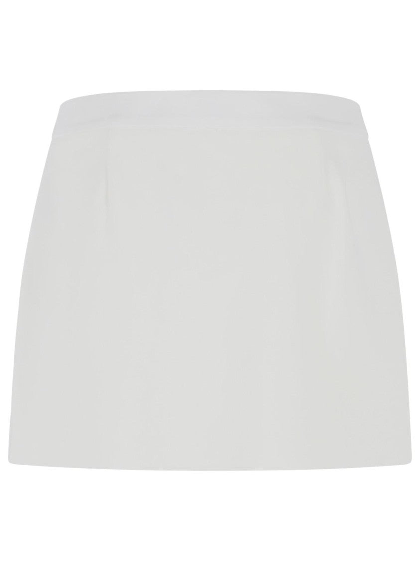 Courrèges White Wool Blend Miniskirt