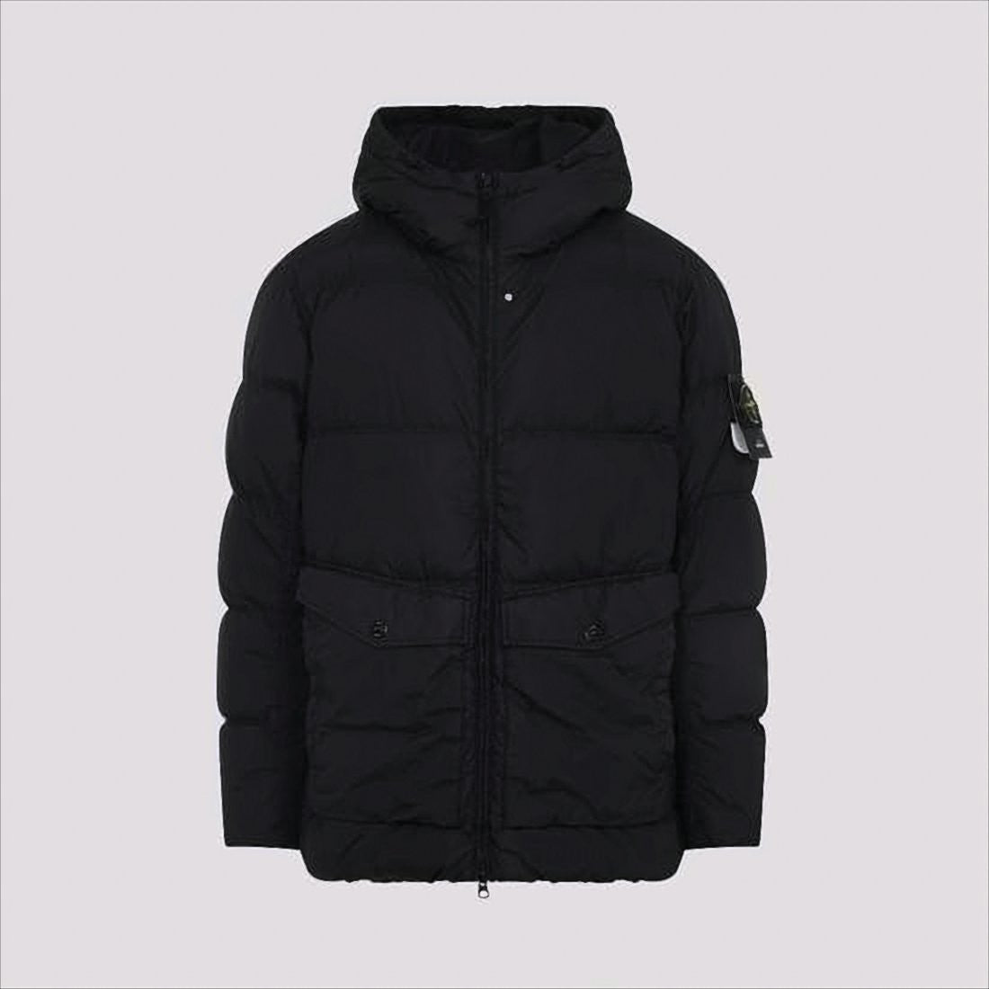 Stone Island Quilted High-Collar Padded Jacket With Signature Patch