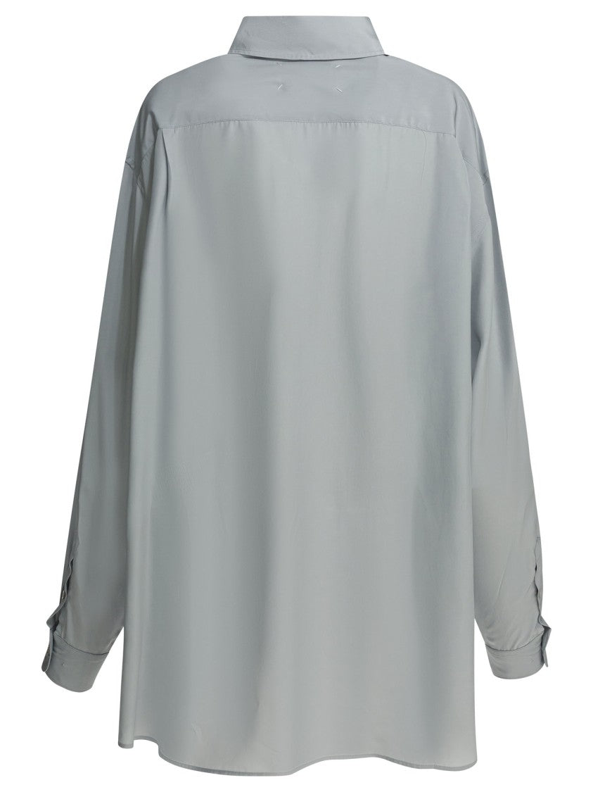 Maison Margiela Soft Viscose-Rayoon Shirt With Classic Collar And Chest Pocket