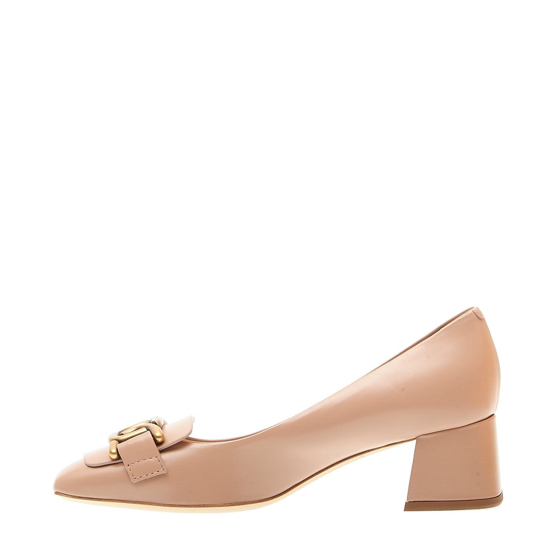 Tod's 50Mm Heel Pump In Nude Leather