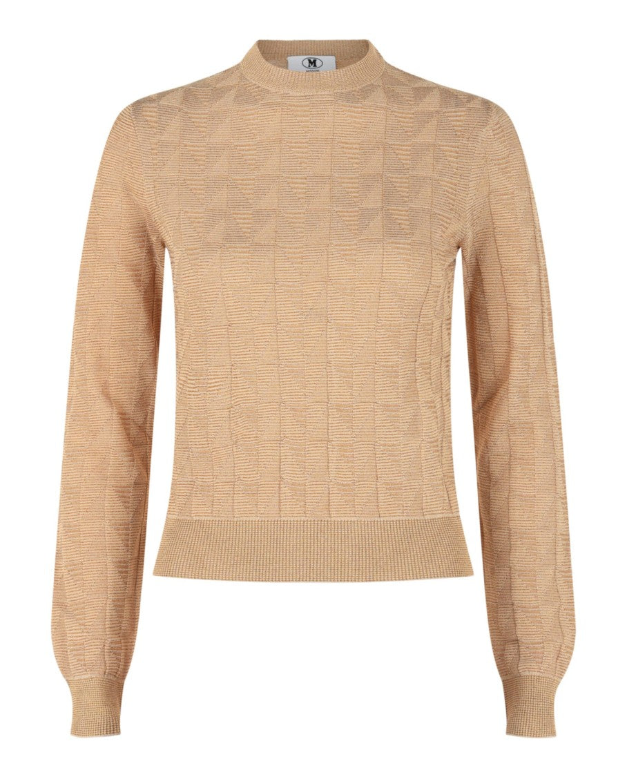 M Missoni Patterned Lamé Crewneck Sweater
