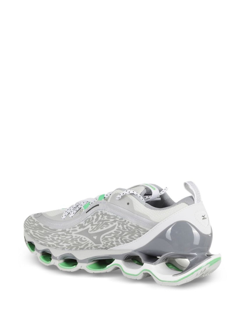 Mizuno Lace-Up Sneakers With Neon Green Accents