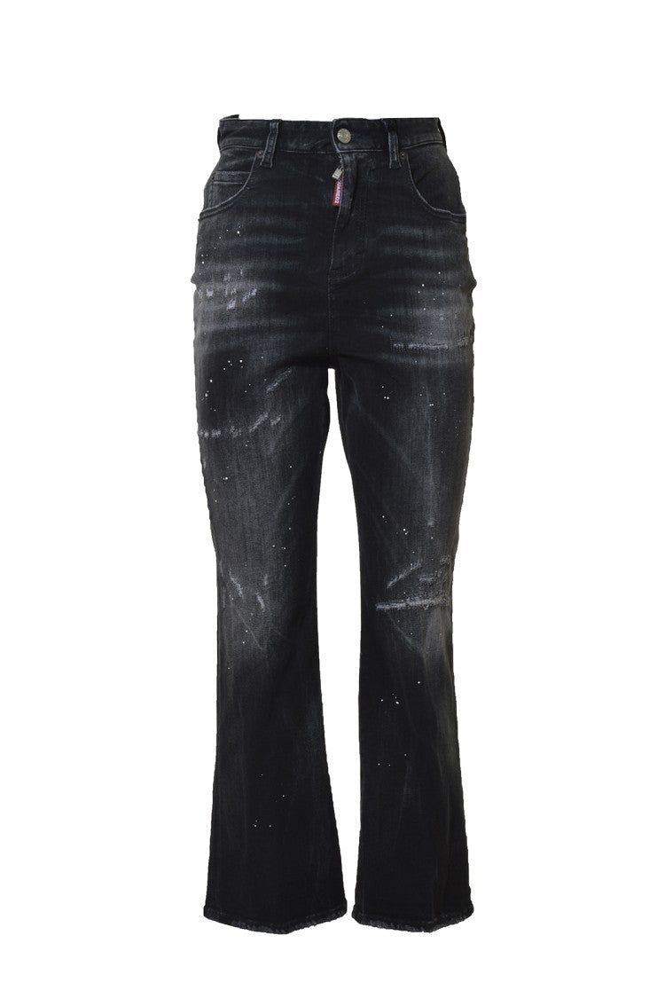Dsquared2 Belly Bottom Jeans In Black Denim
