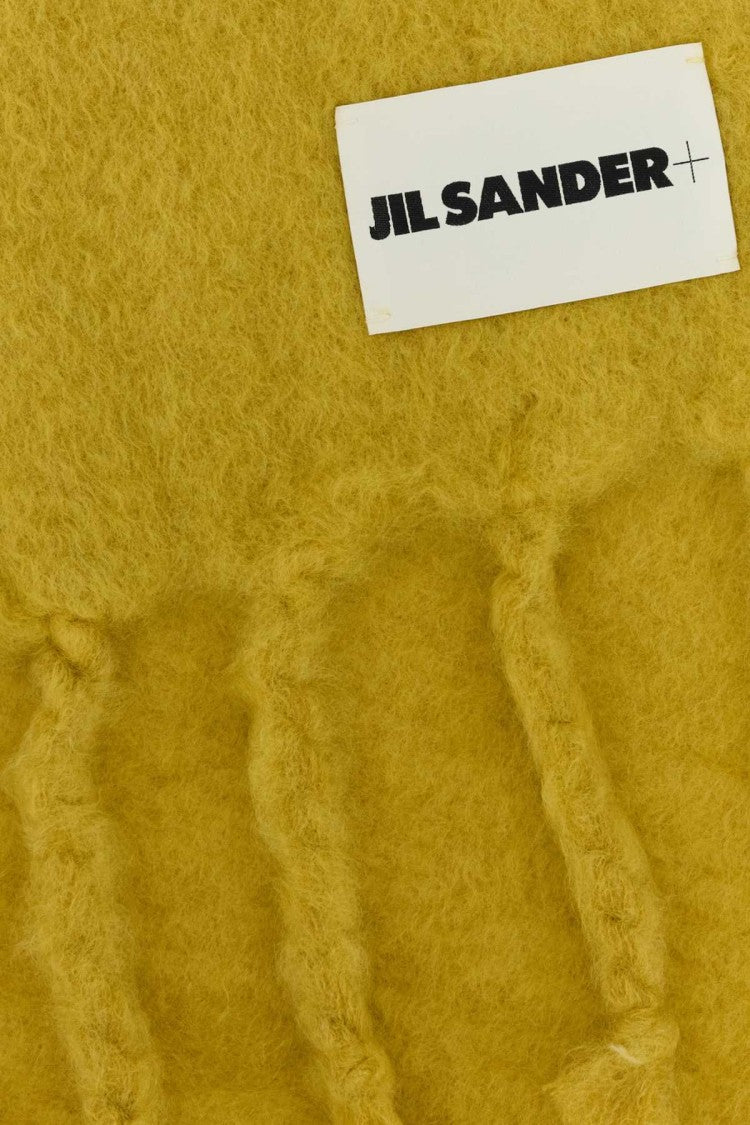 Jil Sander Mustard Mohair Blend Scarf