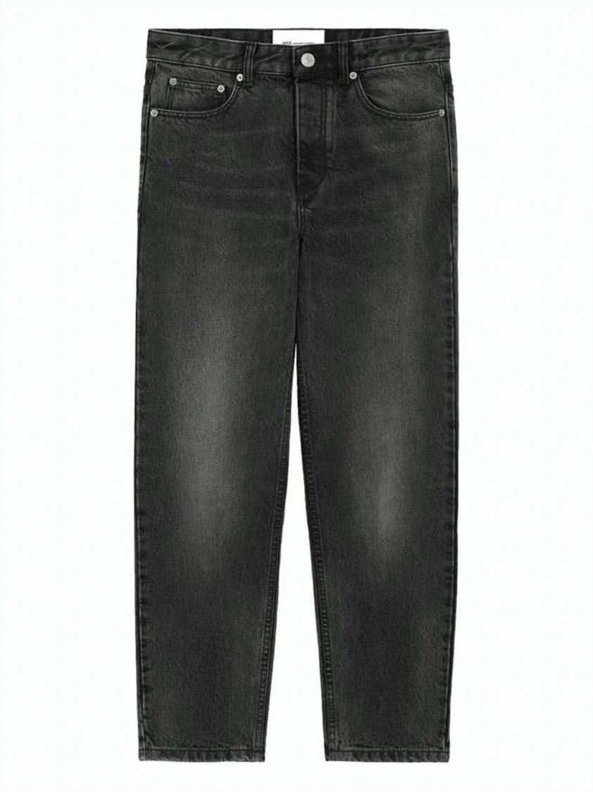 Ami Paris Tapered Fit Denim Jeans With Classic Five-Pocket Design