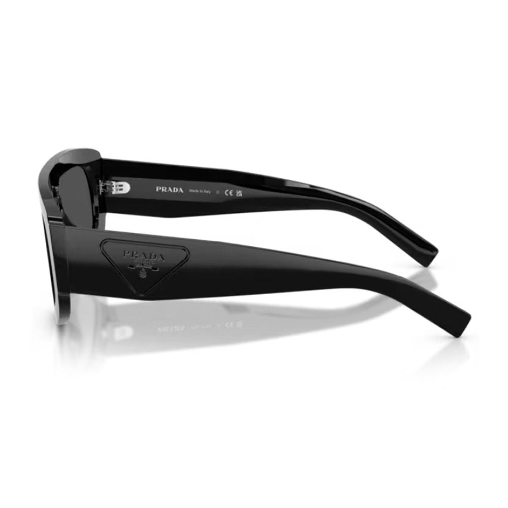 Prada Oversized Sculpted Mask Sunglasses With Iconic Triangular Detail