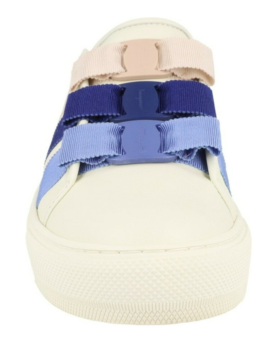 Ferragamo Nataly Calfskin Leather Low-Top Sneakers