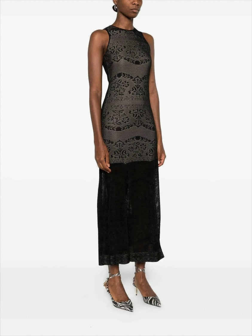Twin-Set Long Viscose Knit Dress
