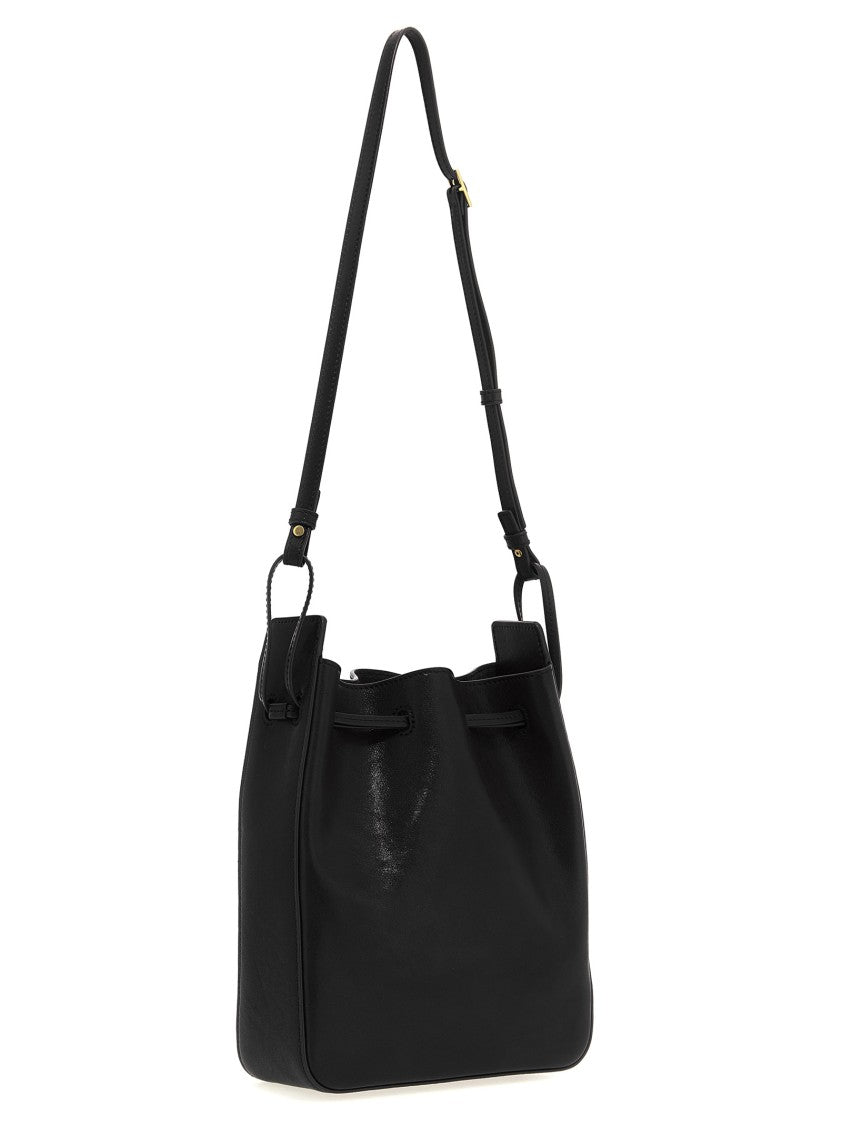 Saint Laurent Smooth Leather Bucket Bag