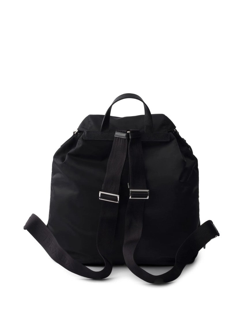 Prada Black Re-Nylon Backpack With Buckle Closure